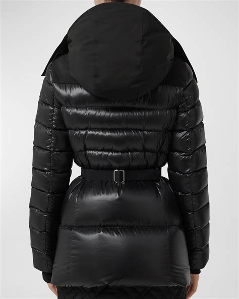 burberry puffer jacket women's|burberry burniston belted puffer coat.